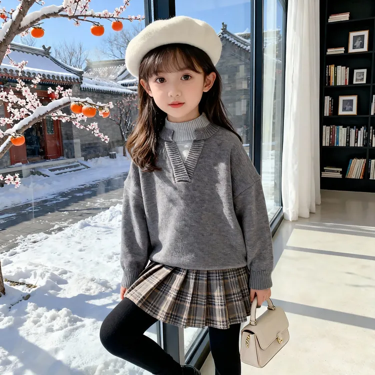 儿童毛衣女童毛衣男童毛衣加厚保暖秋冬款男童针织毛衣女孩童装