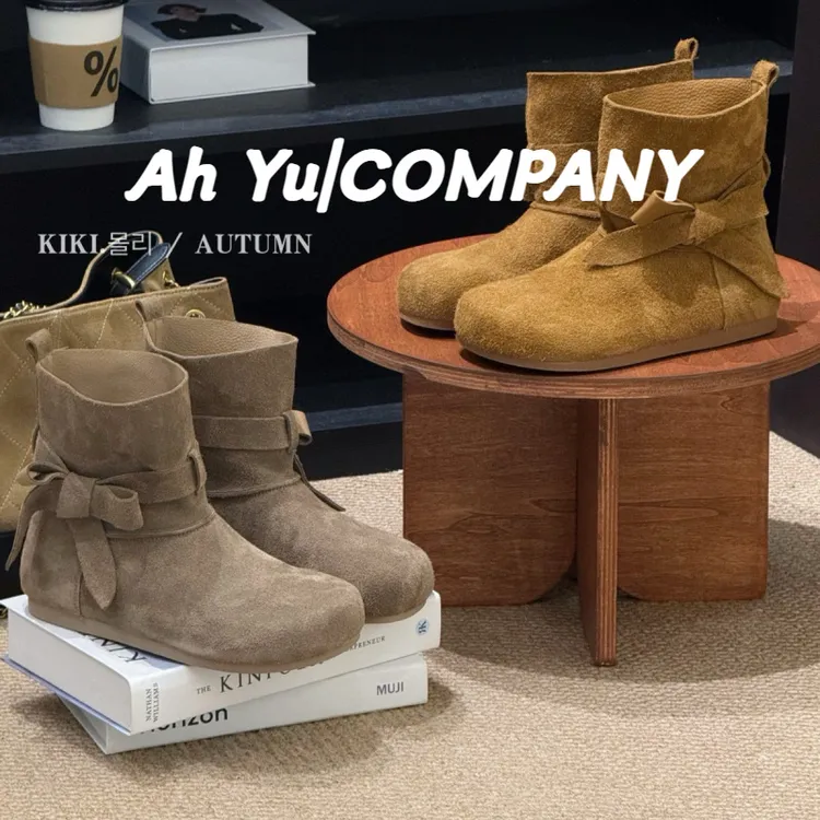 内增高蝴蝶结时装靴2025早秋新款复古慵懒感马丁靴小众厚底短靴女