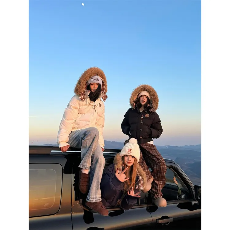 美式复古棉衣女2025新款短款设计感冬装收腰显瘦菲奥娜棉服外套潮