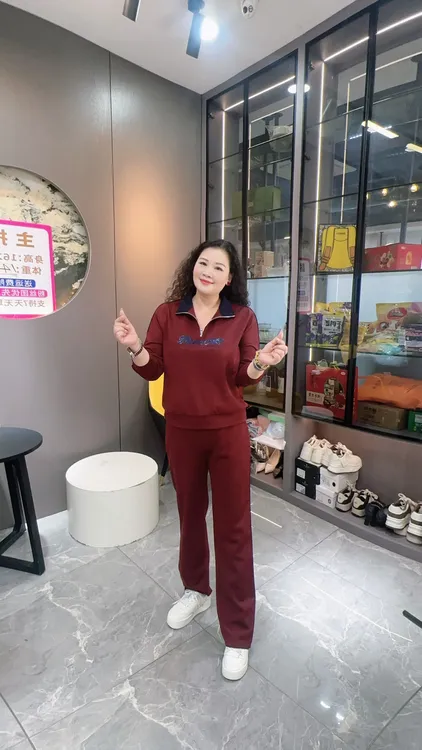 0666秋冬新款立领拼接休闲套装8830