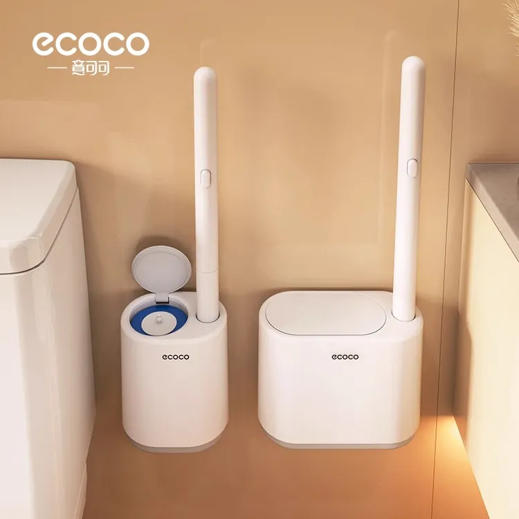 ecoco一次性马桶刷长柄壁挂式洁厕刷挂墙式卫生间多功能家用刷头