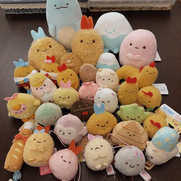 (日本正版)角落生物手玉手捧炸虾可爱毛绒挂件玩偶沙包娃娃公仔