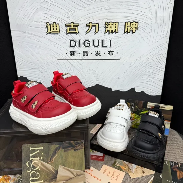 【迪古力】2026春新款欧洲站大头厚底丑萌女百搭增高魔术贴潮鞋莎