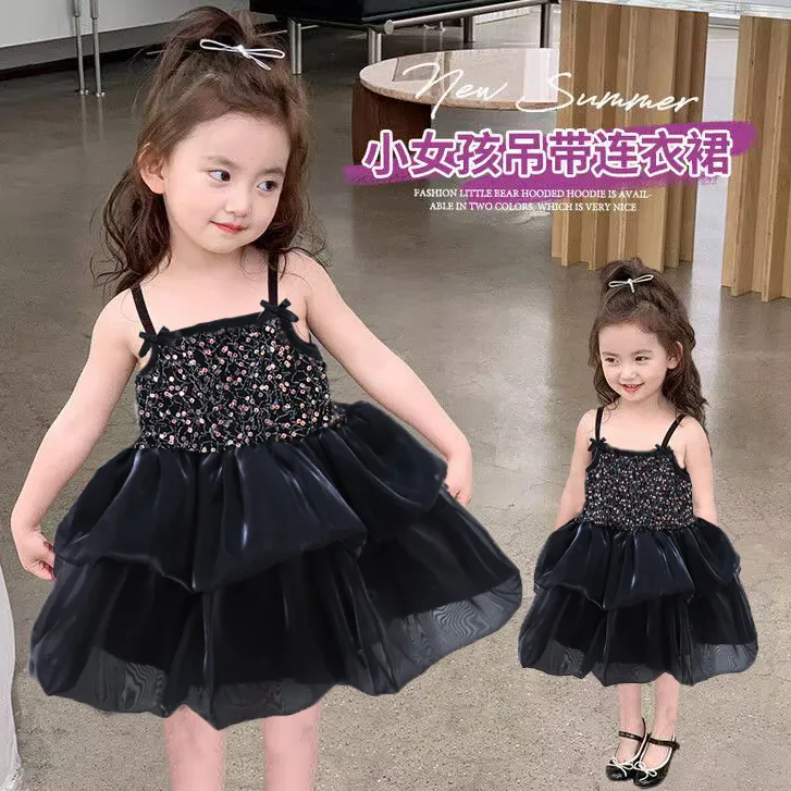 99972女童吊带裙亮片裙礼服裙夏季新款网红蓬蓬裙生日超萌公主裙