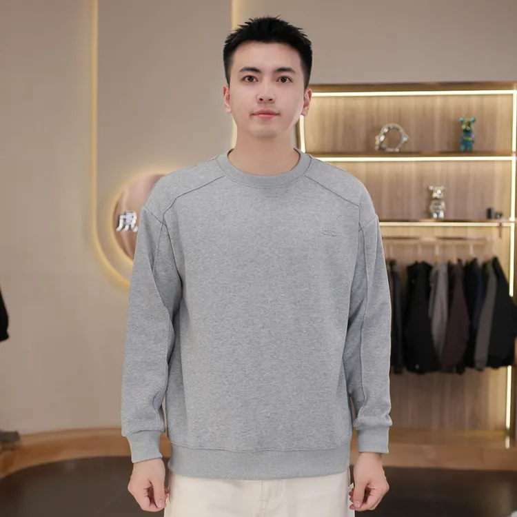 虎牙兄弟爆款卫衣2025秋冬运动休闲百搭通勤圆领加绒长袖男H9321