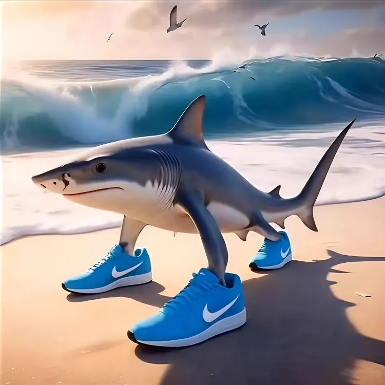 TralaleroTralala耐刻鲨鱼手办解压玩具创意搞怪抽象国外山海经