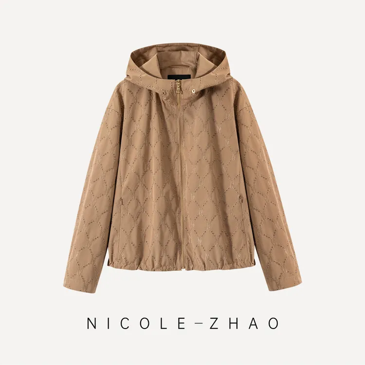 【贵姐NICOLE】高端记忆面料宽松百搭时尚全LOGO外套5NWT117