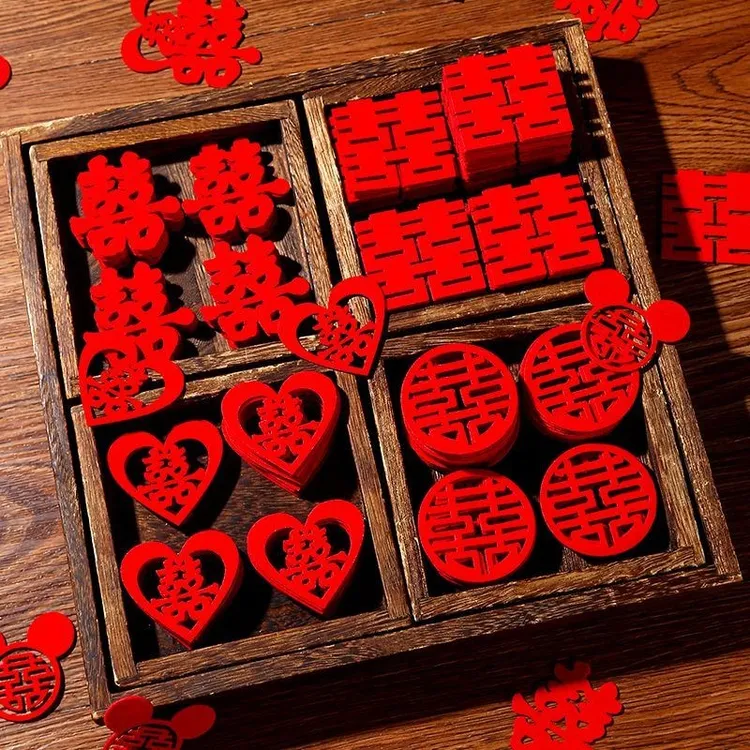 结婚婚庆用品手抛喜创意果盘喜婚礼布置压床喜迷你楼梯小喜字