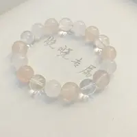 12mm朱珠同款白幽灵白水马粉水晶手串L051 qx