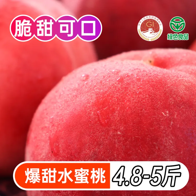顺平望蕊山庄水蜜桃4.8-5斤 多汁脆甜 现摘现发 顺丰包邮