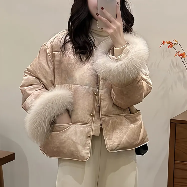 轻奢优雅百搭高级感保暖棉服女装2026冬季新款简约松弛感显瘦外套