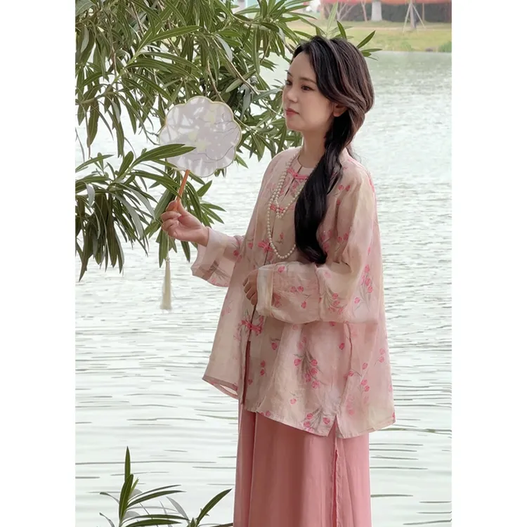 【100%苎麻】开衫女夏季中式国风透气日常休闲宽松显瘦文艺防晒外套