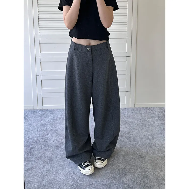 ATRESPASS空气层廓形弯刀阔腿裤男女秋季百搭休闲垂感卫裤休闲裤