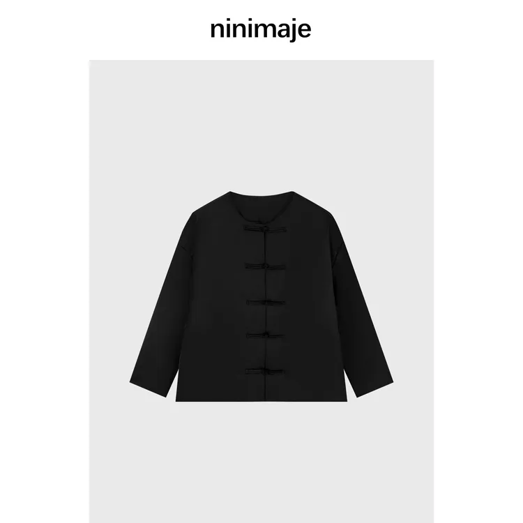 NanBeiBei 极简新中式圆领盘扣大棉服 8027