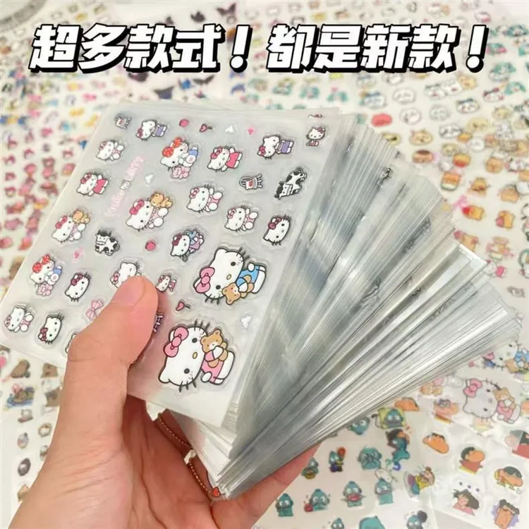 小鼻嘎可爱透明diy防水贴纸装饰卡通高颜值学生手账笔杆贴指甲贴