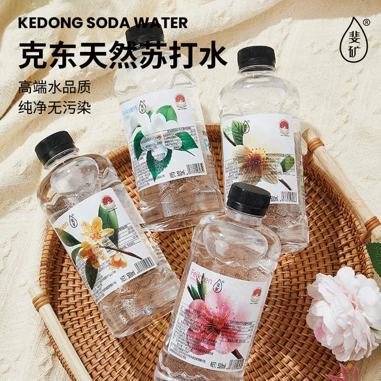 斐矿 地标克东饮用天然苏打水500ml弱碱性水无气运动泡茶