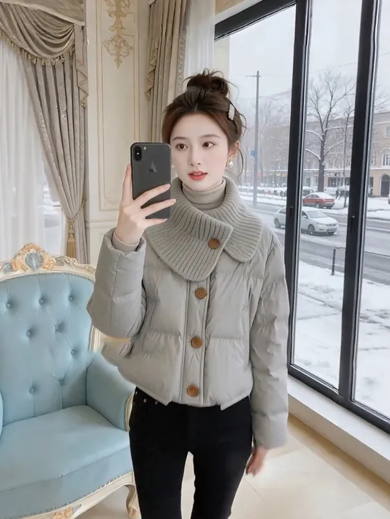 小个子立领短款面包服加厚外套2025年冬季新款深冬季棉衣棉袄女装