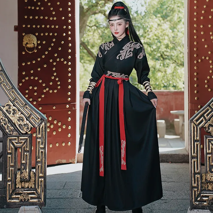 侠客霸气古风汉元素交领半臂武侠风CP情侣装魏晋风学生汉服5813