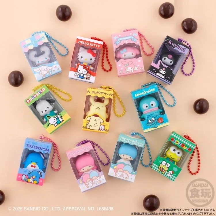 现货BANDAI现货万代米粒三丽鸥角色克力盒透明橱窗挂件盒蛋日本糖