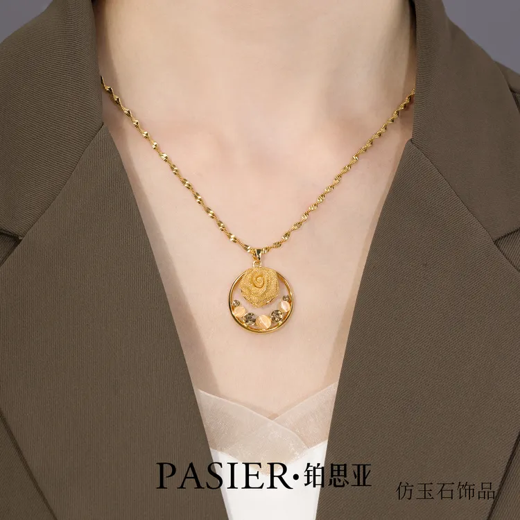 铜合金项链 [金环花]小众轻奢时尚精致女款项链