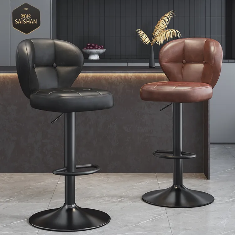 可升降可旋转吧椅吧台椅子靠背椅前台收银吧凳高凳KTV酒吧高脚凳