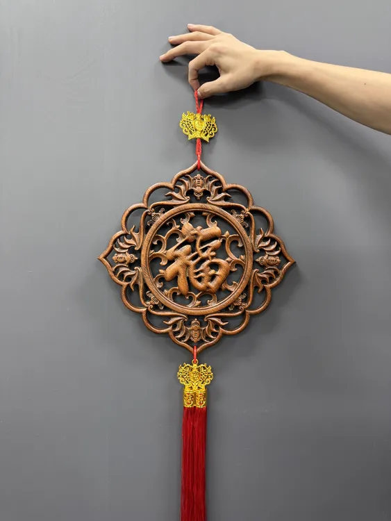 棱形福挂家居客厅卧室中式壁挂摆件