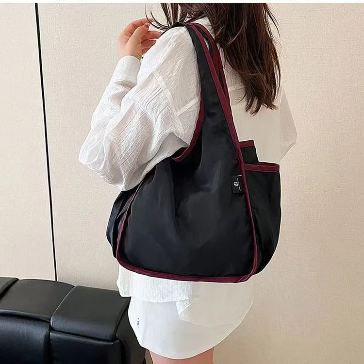 百搭时尚购物袋托特包大容量折叠便携环保结实耐用循环使用年轻人