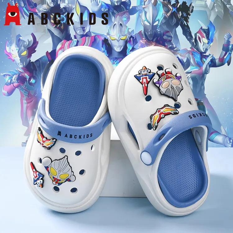 儿童拖鞋奥特曼男童洞洞鞋夏季新款防滑宝宝男孩外穿休闲沙滩凉鞋