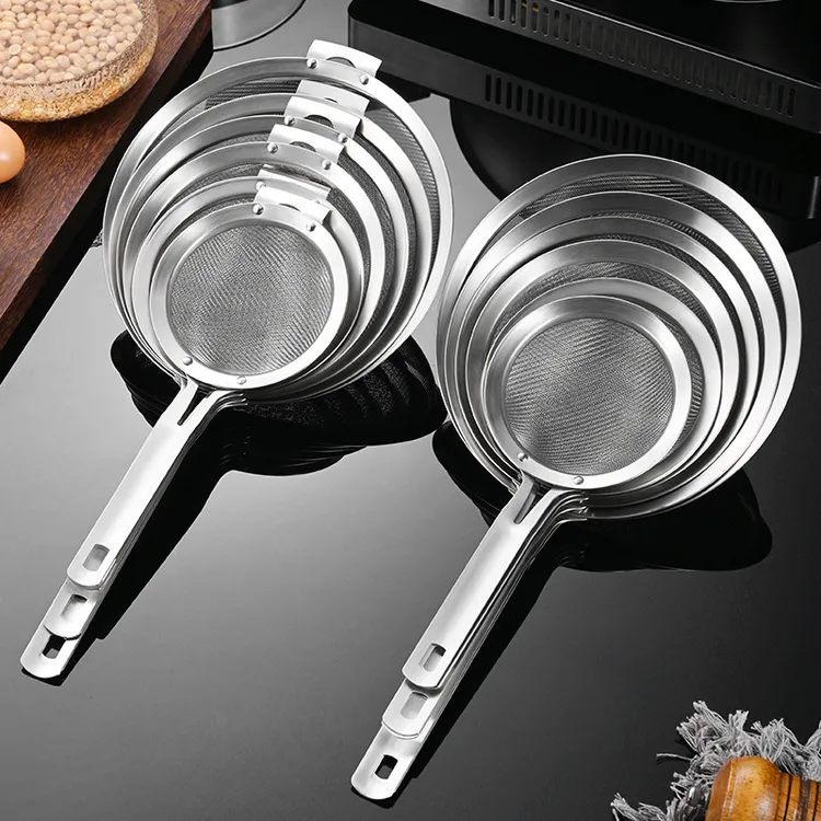 火锅斜织网厨房过滤豆浆果汁不锈钢网漏