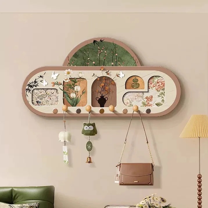 中古风入户装饰挂衣钩玄关墙壁上衣帽架钥匙包包壁挂收纳整理挂钩