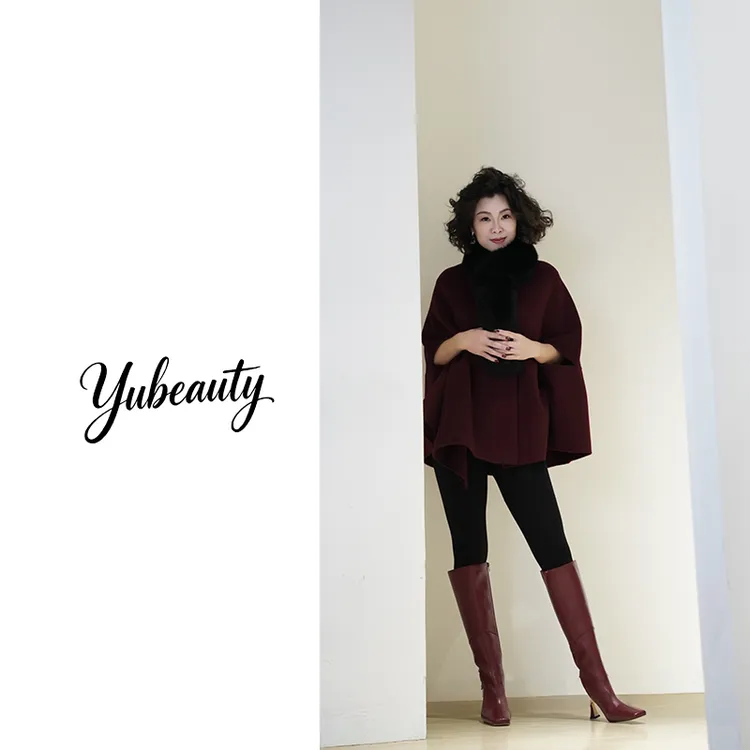 FELINE早呀猫小姐秋冬韩系高级赫本风毛呢气质斗篷羊毛大衣宽松