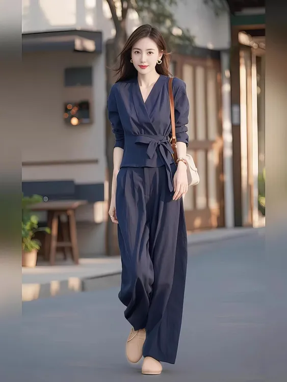 2025舒适穿搭一整套干练气质高级感时尚洋气减龄超好看两件套装裤