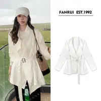 FANRUI/泛芮「甜心小西」系带时髦洋气高级感气质百搭短外套B17899