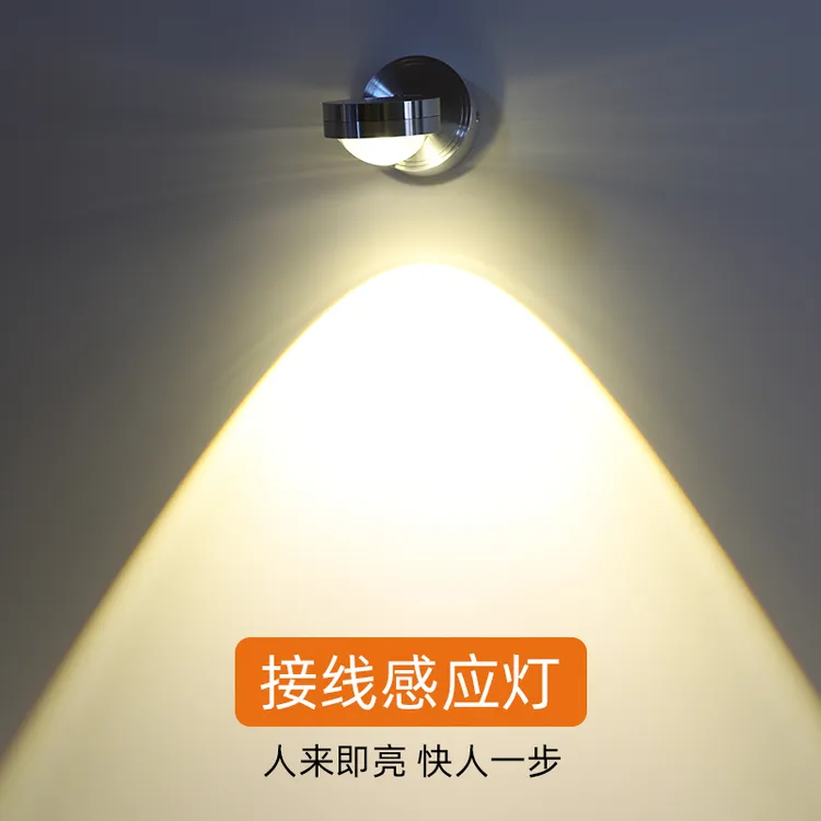 入户门人体感应壁灯墙灯过道楼梯感应灯氛围灯背景灯玄关壁灯射灯