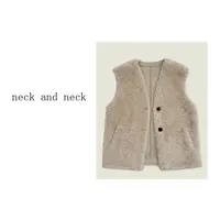 【 neck and neck 】“  枫叶报刊 ” 设计感坎肩无袖马甲毛呢外套