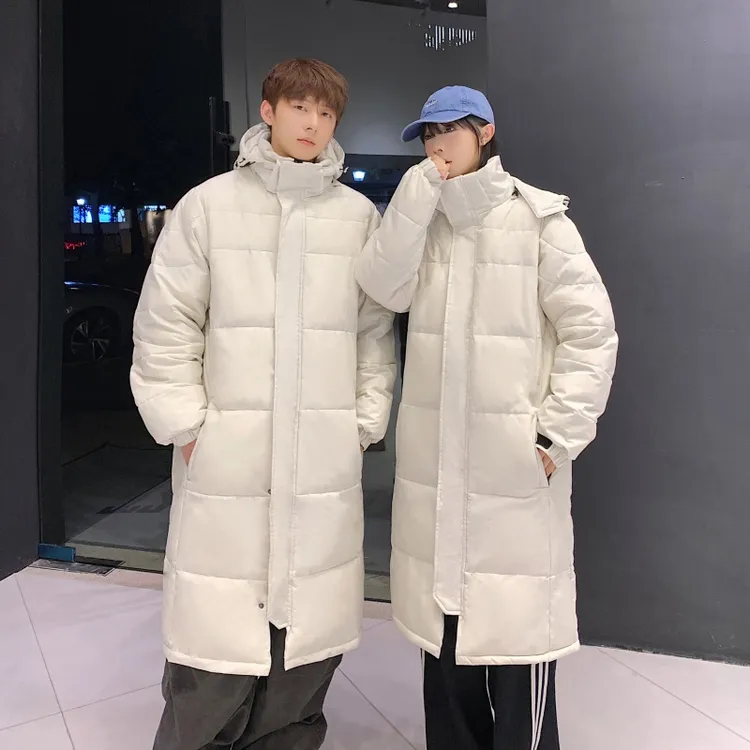 稻草人秋冬季男女棉服外套男士羽绒服休闲韩版休闲中长款加厚连帽