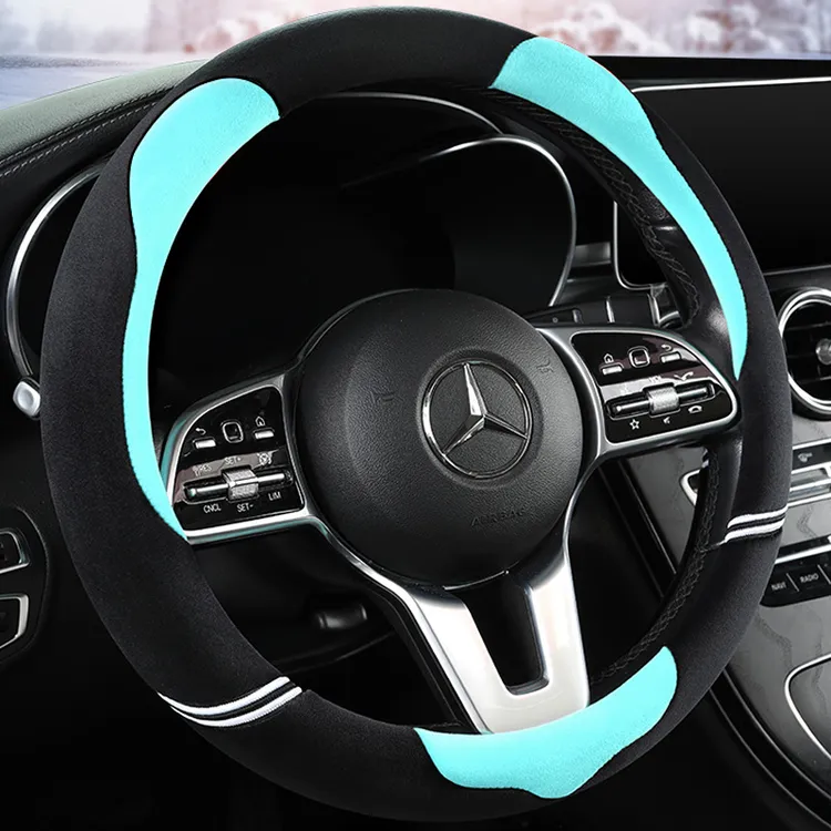 HY冬季汽车方向盘套个性卡通女神新简约运动内饰用品把套