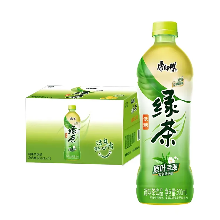 【到手12瓶】康师傅绿茶500ml*12瓶整箱解渴清爽调味茶饮料特惠批发
