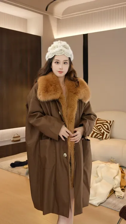 冬天装可拆卸派克服外套女2025冬季新款加绒加厚皮草外套爆款洋气