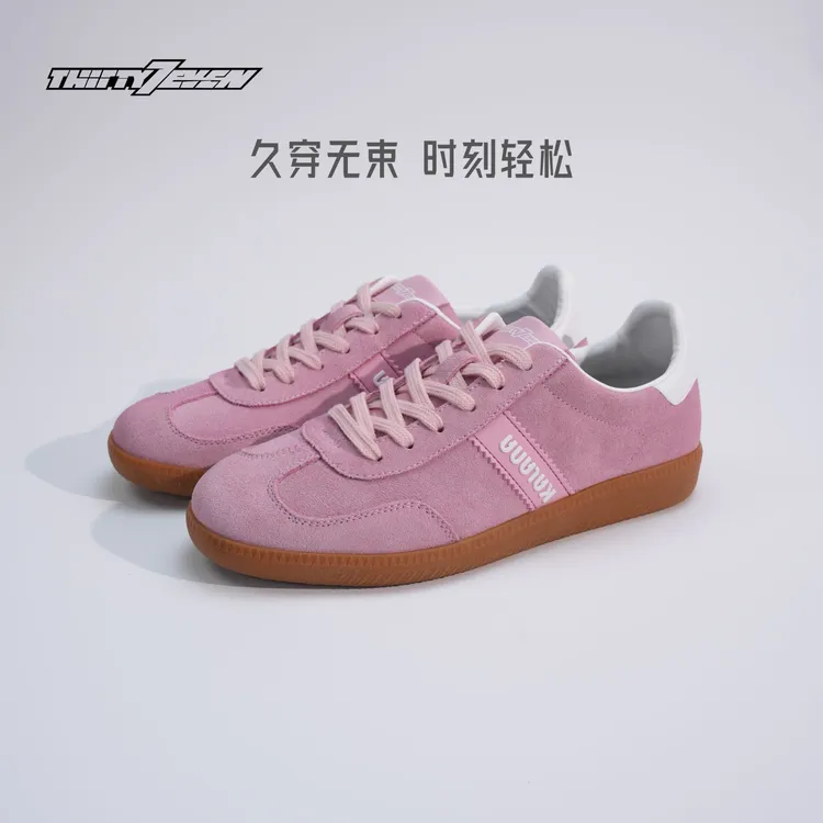 THIRTY7EVEN新款德训芭比粉耐磨低帮轻便时尚系带百搭女鞋潮流