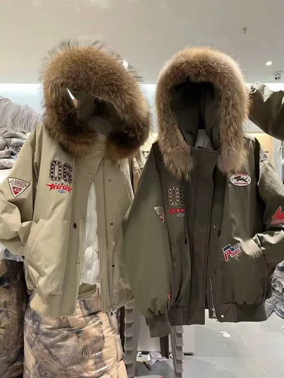 【赵露思同款】可拆卸毛领派克棉衣冬季新款美式复古连帽派克棉服女