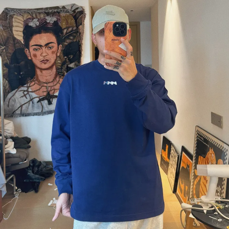 清仓款长袖t恤男320克秋冬季新款重磅纯棉圆领卫衣宽松上衣潮流