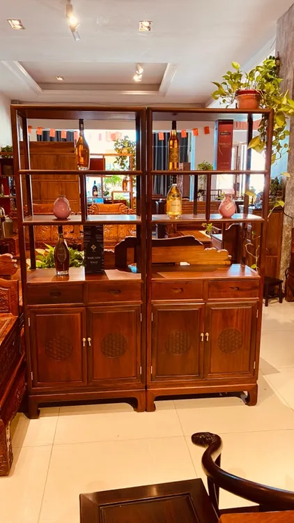 78公分一个，两个加一起总宽1.56米，高1.98米东非的多功能博古架