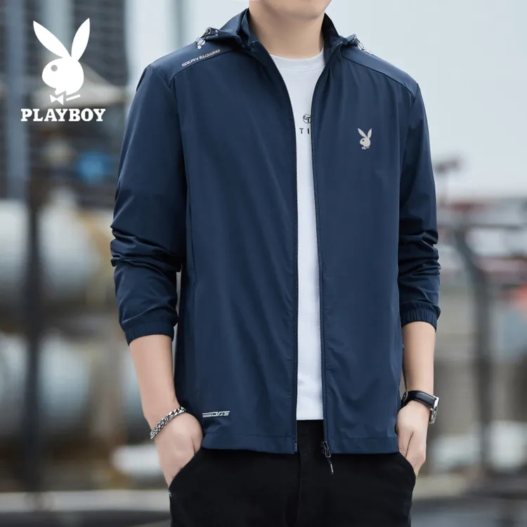 花花公子冰丝防晒衣男士夏季轻薄户外运动透气防紫外线防晒服外套