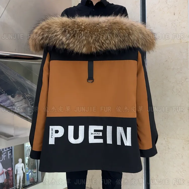 派克服时尚新款爆款百搭青根貂皮草内胆可拆卸加厚保暖冬季外套