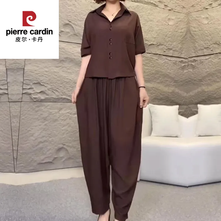 新款休闲时尚显瘦开衫蝙蝠上衣宽松哈伦裤显瘦两件套大码洋气套装