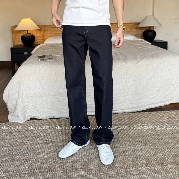 ZEEV【奢牌弹牛】B*V定制水洗原牛秋冬男弹力直筒牛仔裤