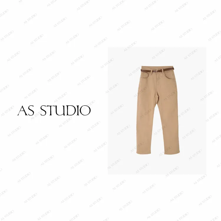 【AS木棉】25新高品质显瘦百搭小直筒裤AS25QNZK00206