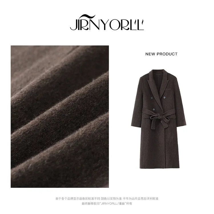 （现现款）花菜微胖定制~【柏林冬日】高级感百搭中长款绵羊毛大衣