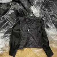 【云云精选】333 秋季新款拼衬衫袖假两件上衣